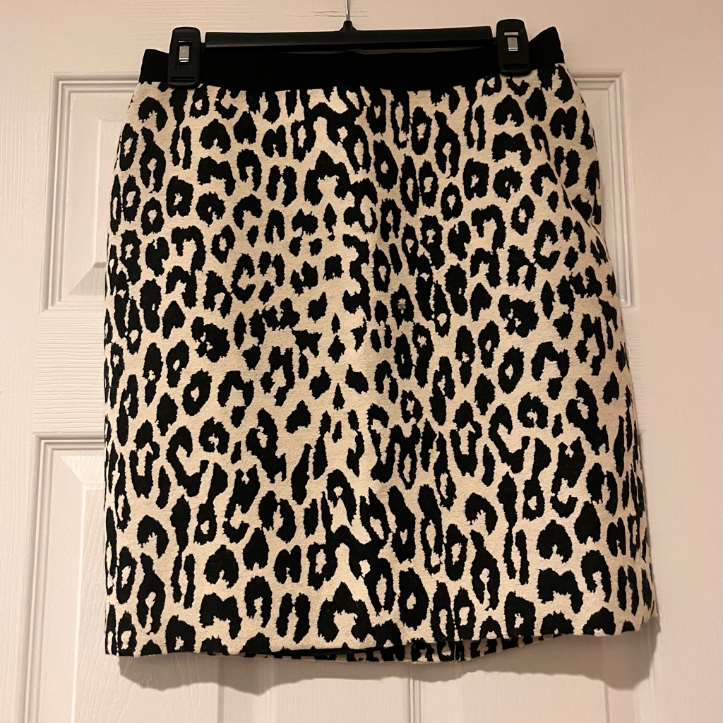 Ann Taylor Leopard Print Skirt Size 2 Petite